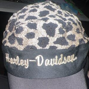 Harley-Davidson Black and Gold Patterned Cap